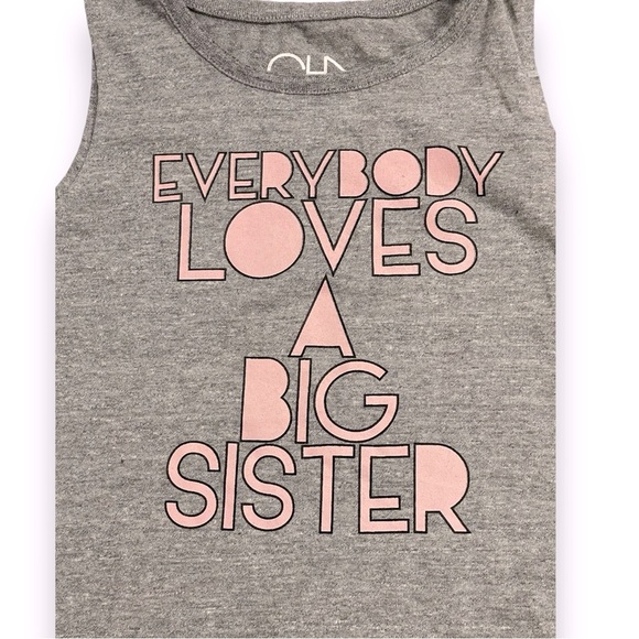 066 Gray Tank Top with Pink Print - Picture 2 of 3